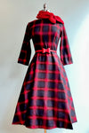 Navy and Red Barbara Plaid Dress by Banned