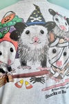 Halloween Possums T-shirt in Grey by Sesame the Opossum