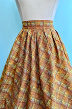 Rust Multi Plaid Doris Skirt by Retrolicious