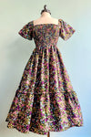 Purple Ditsy Floral Smocked Dress
