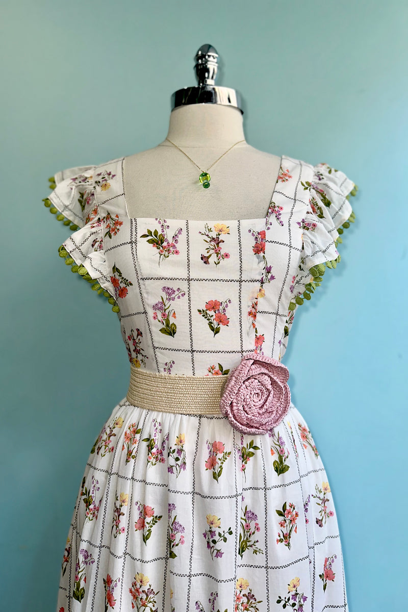 Check and Wildflower Tie Back Midi Dress – Modern Millie