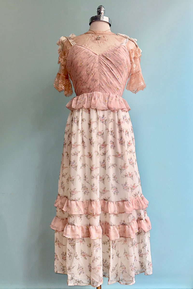 Peach Ruffle Sleeve Top by Tulip B.