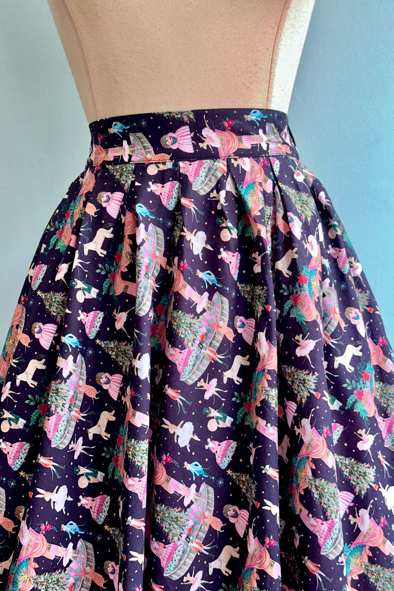 Navy Nutcracker Doris Skirt by Retrolicious