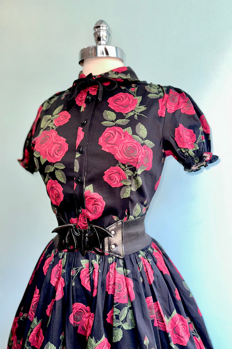 Lilly Roses Blouse in Black by Banned
