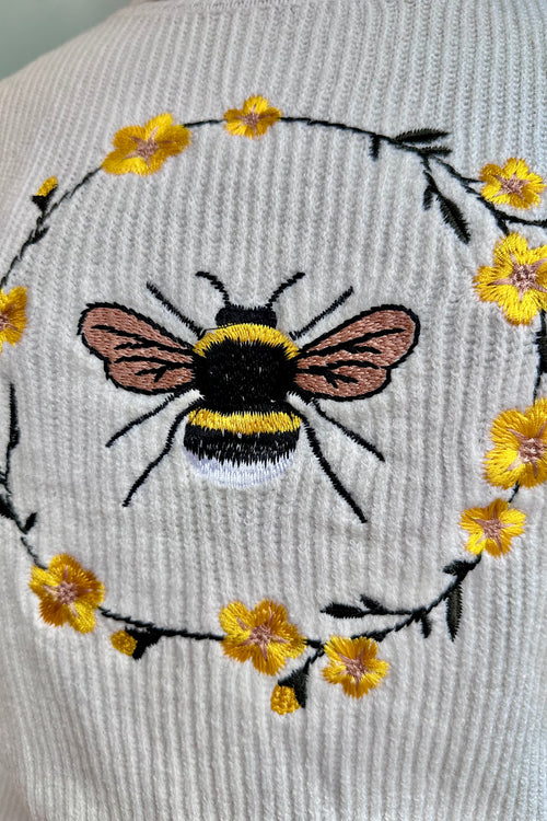 Honeybee Cropped Turtleneck Sweater in Ivory