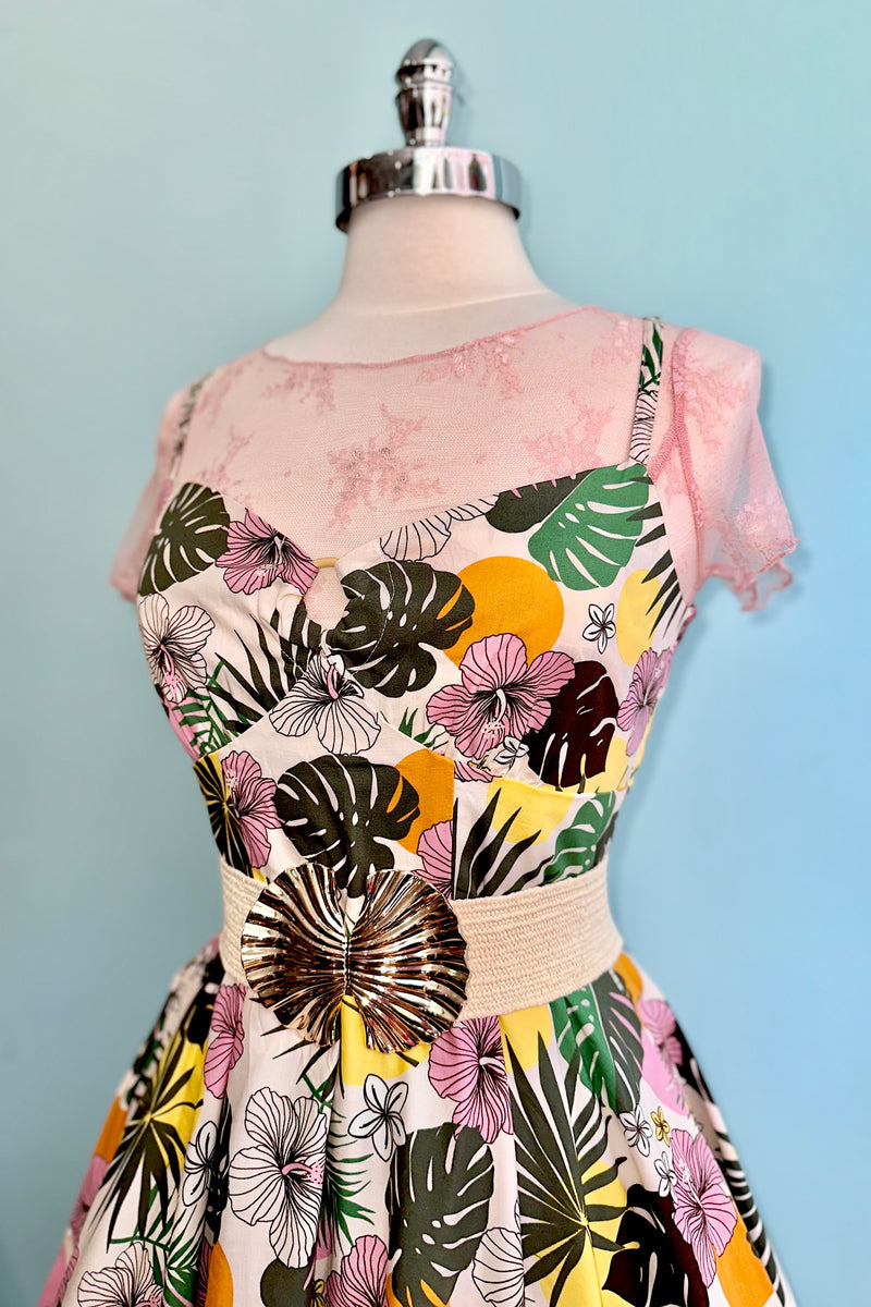 Blush Ruched Short Sleeve Mesh Top