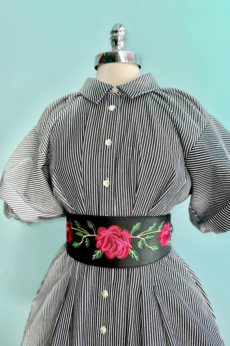 Black Striped Button Down Mini Dress Modern Millie Black Striped Button Down Mini Dress Modern Millie