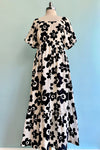 Black and White Floral Maxi Dress