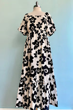 Black and White Floral Maxi Dress