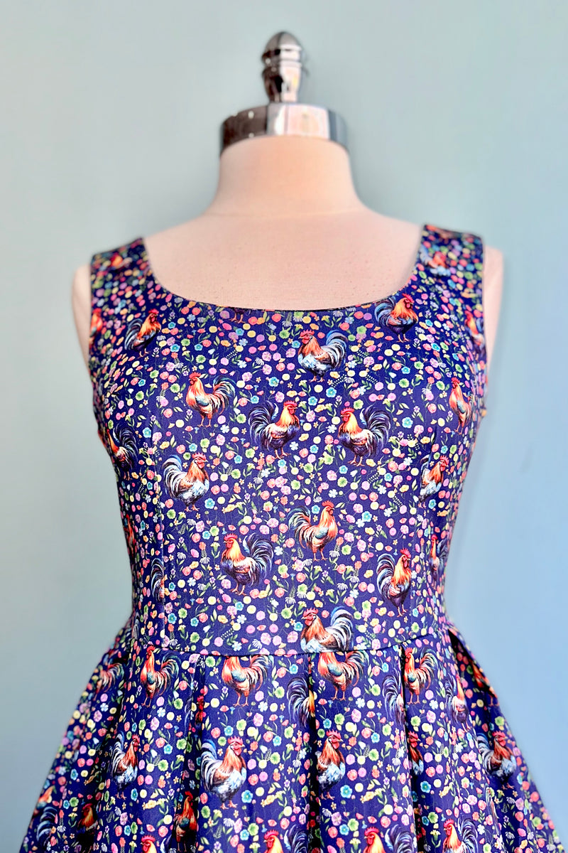 Rooster Amanda Dress in Navy Floral by Dolly & Dotty