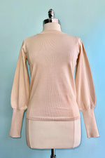 Cream Pullover Fine Knit Sweater by Compania Fantastica