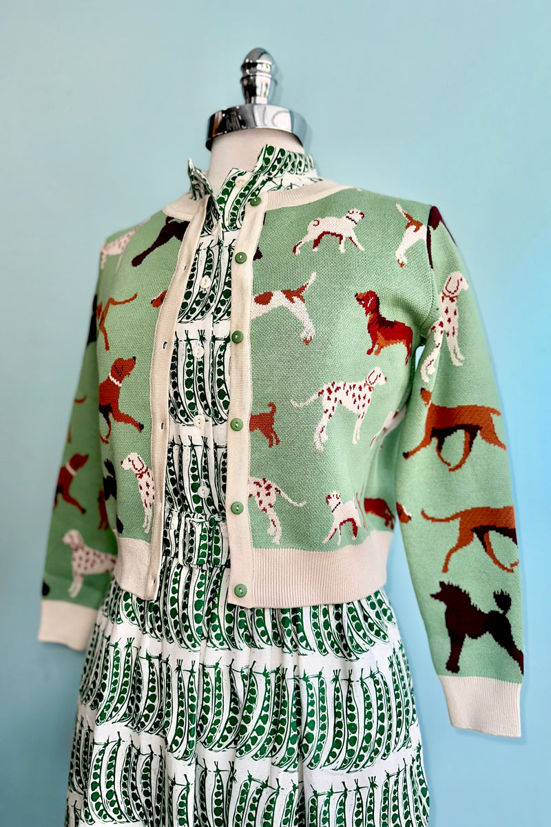 Green Woof Jacquard Vera Cardigan by Palava – Modern Millie