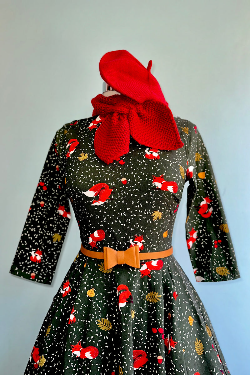 Green Winter Fox Devon Dress