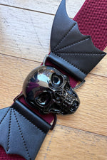 Storm Skull Belt in Burgundy by Banned