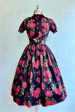 Lilly Roses Blouse in Black by Banned