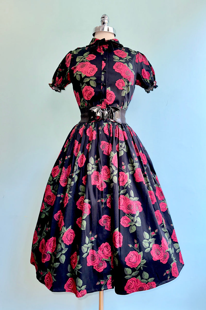 Lilly Roses Blouse in Black by Banned