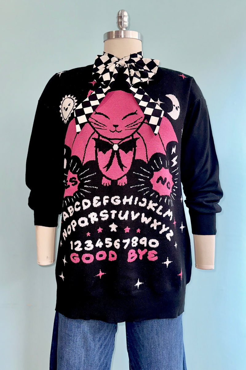 Black Ouija Cosmo Oversized Sweater by Banned