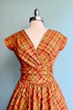 Harvest Plaid Greta Dress by Retrolicious