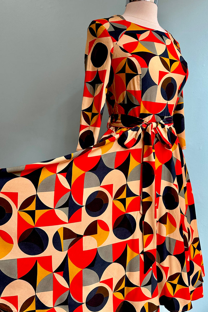 Mid Century Geometrics Aria Dress by Miss Lulo