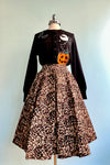 Black Spooky Cat Cropped Cardigan Sweater
