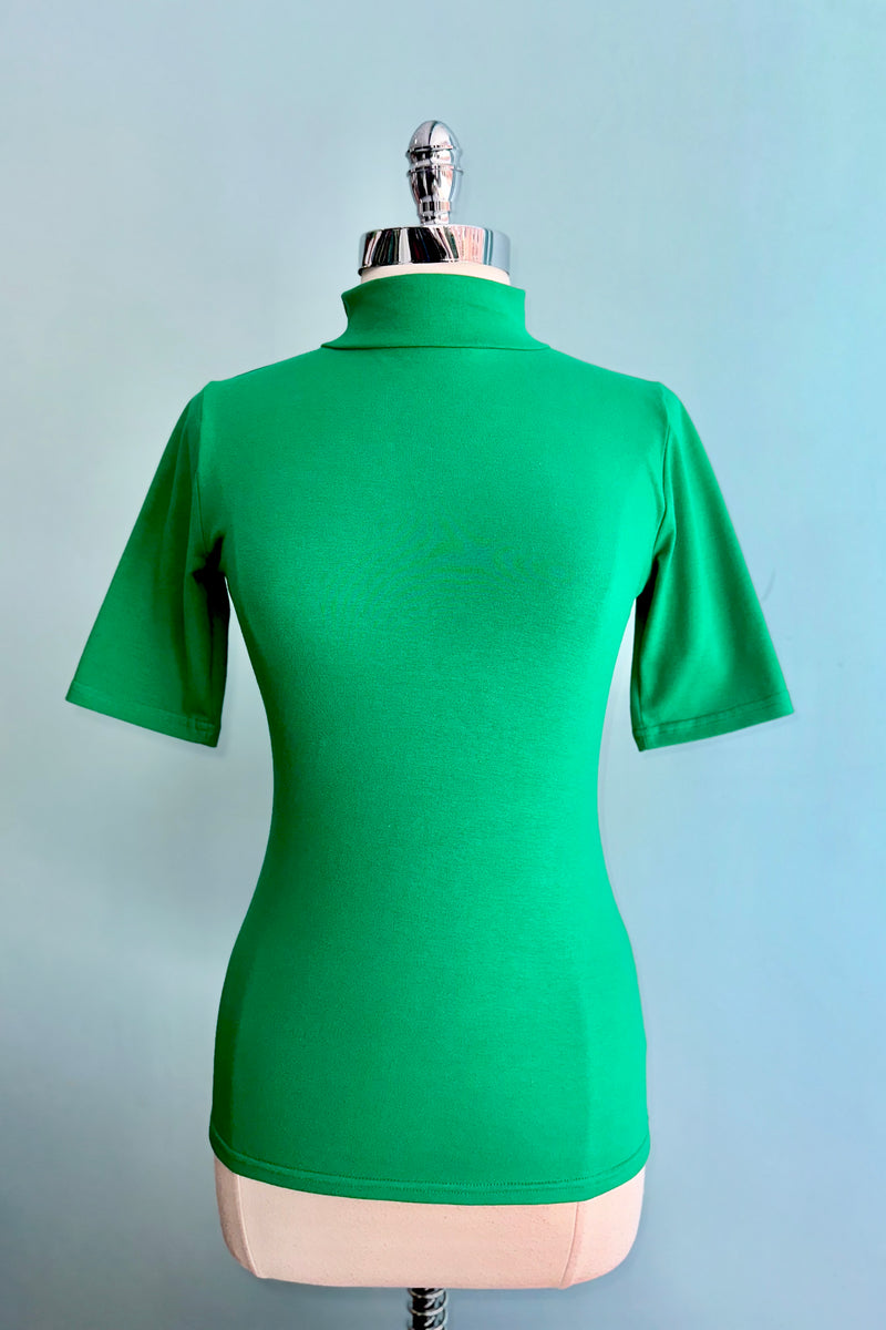 Kelly Green Denise Elbow Length Top by Heart of Haute