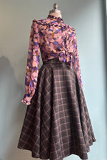 Purple Check Sophie Skirt by Timeless London