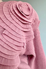 Pink Rosette Sweater by Molly Bracken