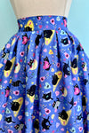 Purple Conversation Hearts and Black Cats Doris Skirt by Retrolicious