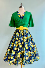Navy Lemons Greta Dress by Retrolicious