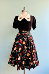 Pumpkin Embroidered Oversized Collar Blouse