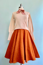 Spice Plaid Flannel Circle Skirt by Heart of Haute