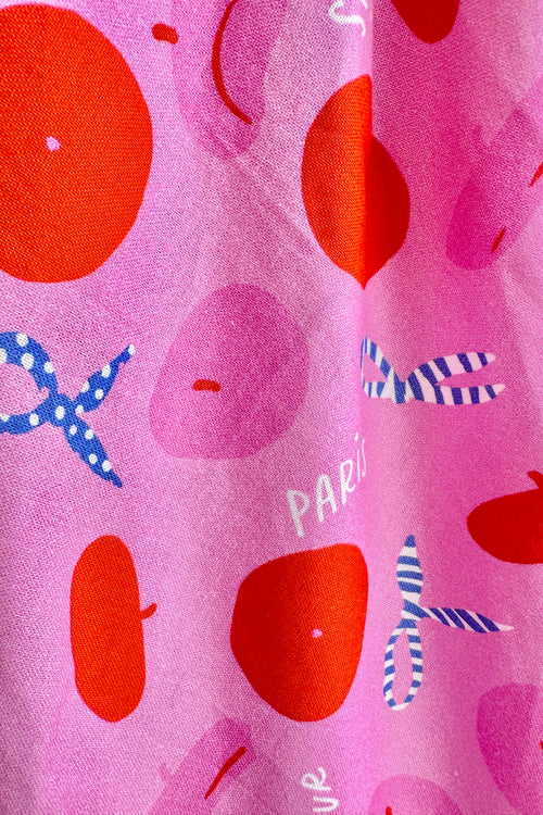 Pink and Red Paris Doris Skirt by Retrolicious