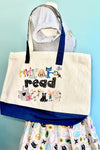 Kids Book Characters Canvas Zipper Tote Bag