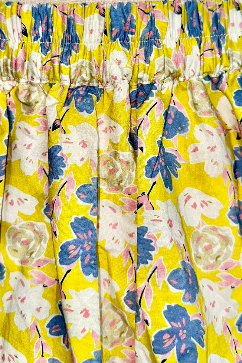 Yellow and Navy Floral Full Skirt by Tulip B.