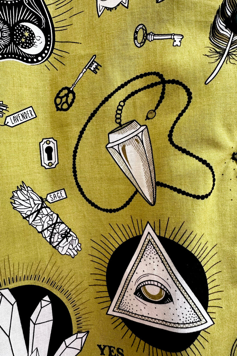 Chartreuse Occult Betty Lou Dress by Heart of Haute