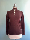 Chocolate Brown Keyhole Sweater by Molly Bracken