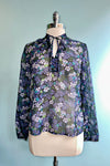 Purple and Green Floral Blouse by Molly Bracken