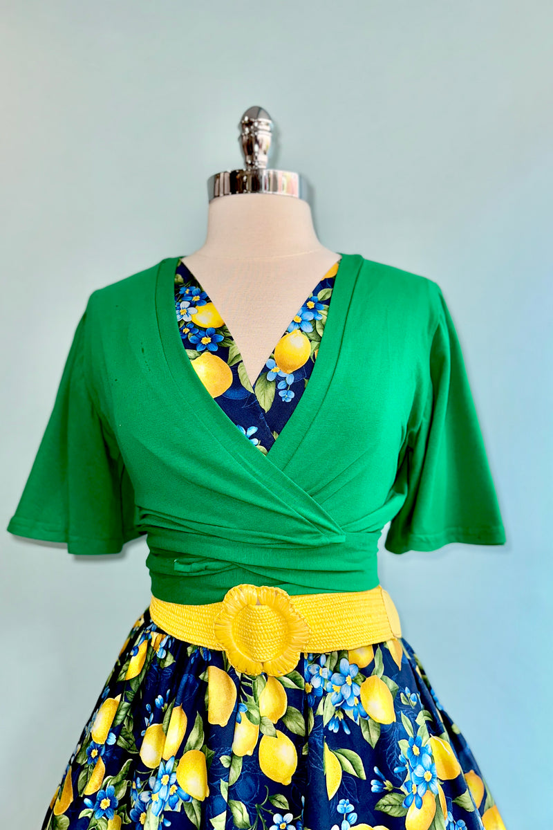 Navy Lemons Greta Dress by Retrolicious