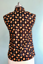 Moons and Jack O' Lantern Bow Top by Retrolicious