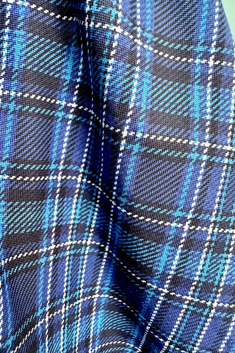 Blue Plaid Greta Dress by Retrolicious