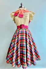 Madras Plaid Cotton Circle Skirt