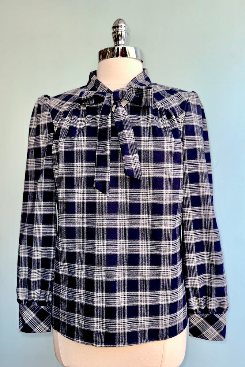 Jemima Tartan Blouse by Hearts & Roses London