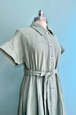 Sage Maxi Tie Dress