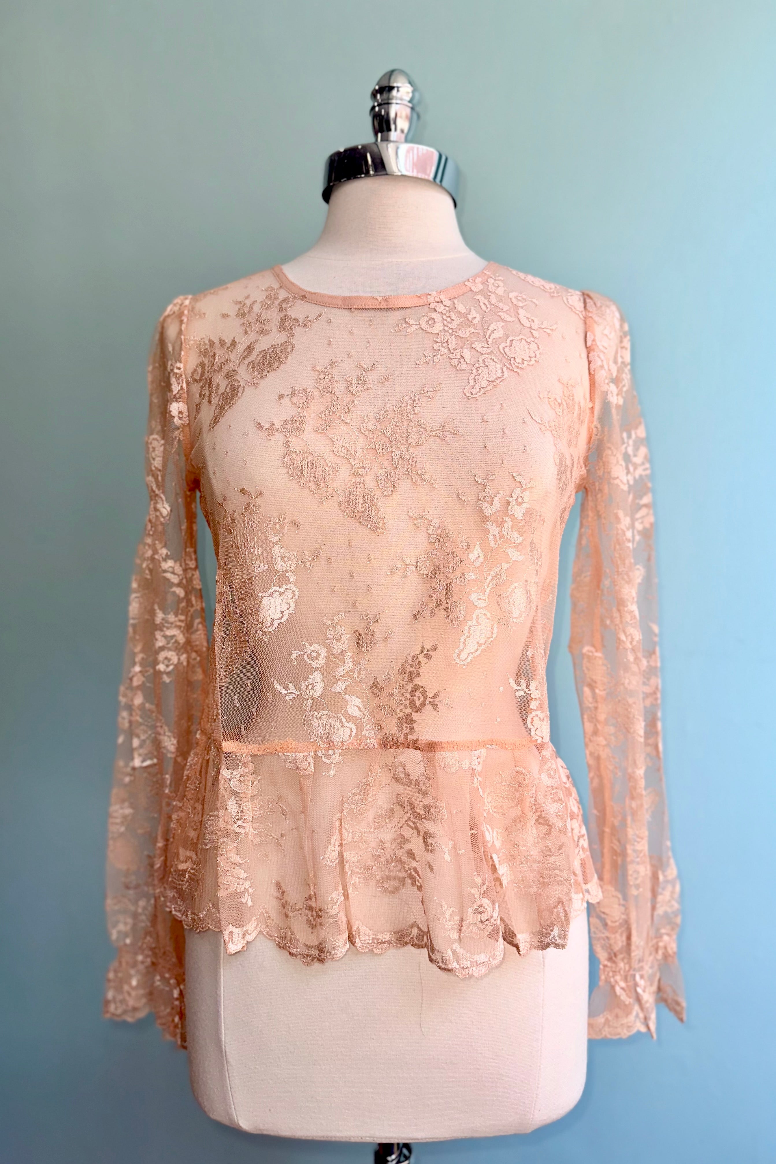 Pink Lace Long Sleeve Top by Tulip B. – Modern Millie