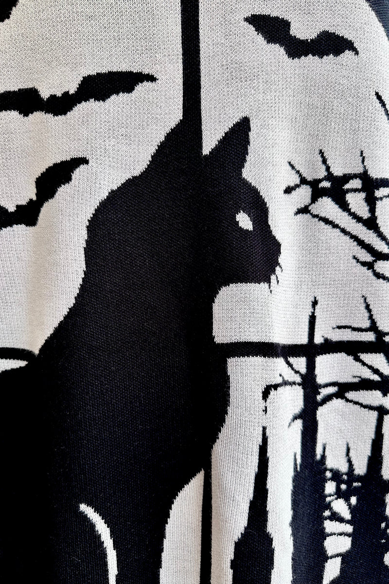 Lunaire Cat Window Sweater Dress by Banned