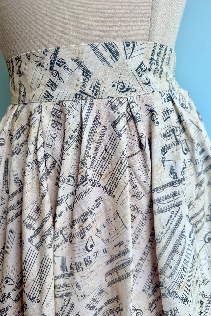 Music Notes Doris Skirt by Retrolicious
