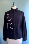 Night Bat Blouse in Black by Banned