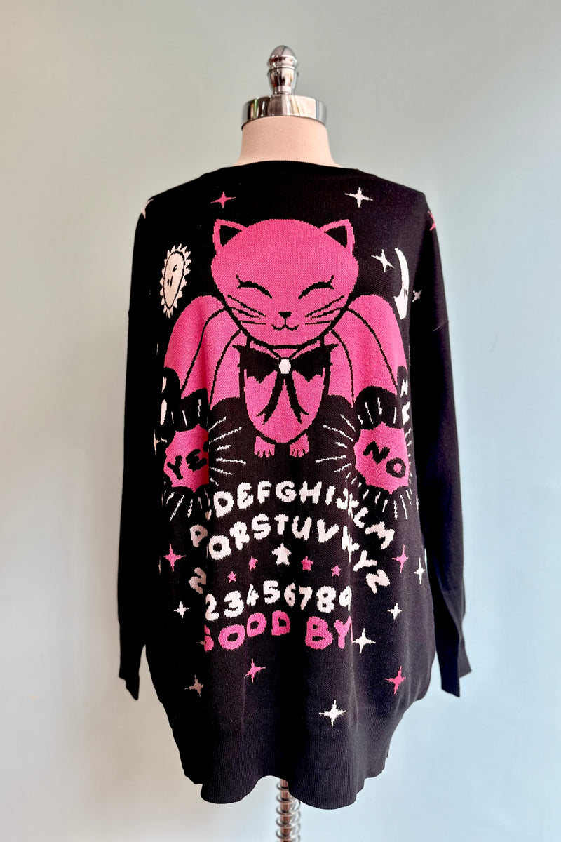 Black Ouija Cosmo Oversized Sweater by Banned