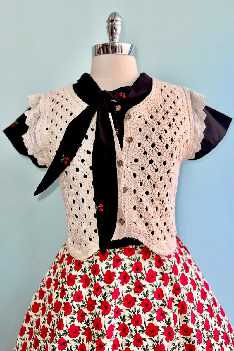 Crochet Vest in Ivory by Tulip B.