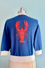 Lobster Embroidered Leslie Cardigan by Miss Lulo